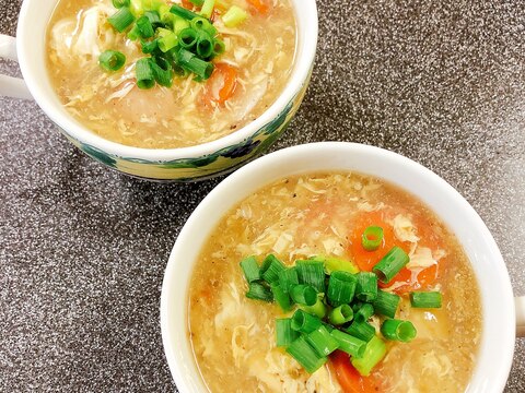 ほっこり♪里芋×にんじん×椎茸のとろたま中華スープ